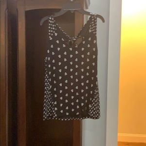 Black and white top.